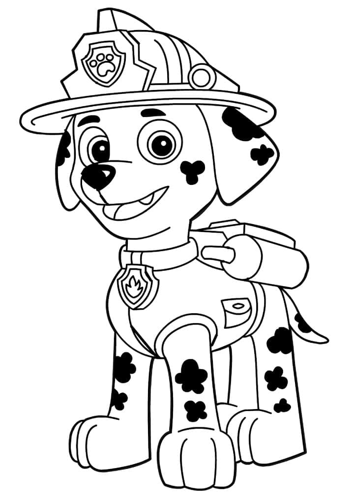 ζωγραφική Ευτυχισμένος Marshall Paw Patrol