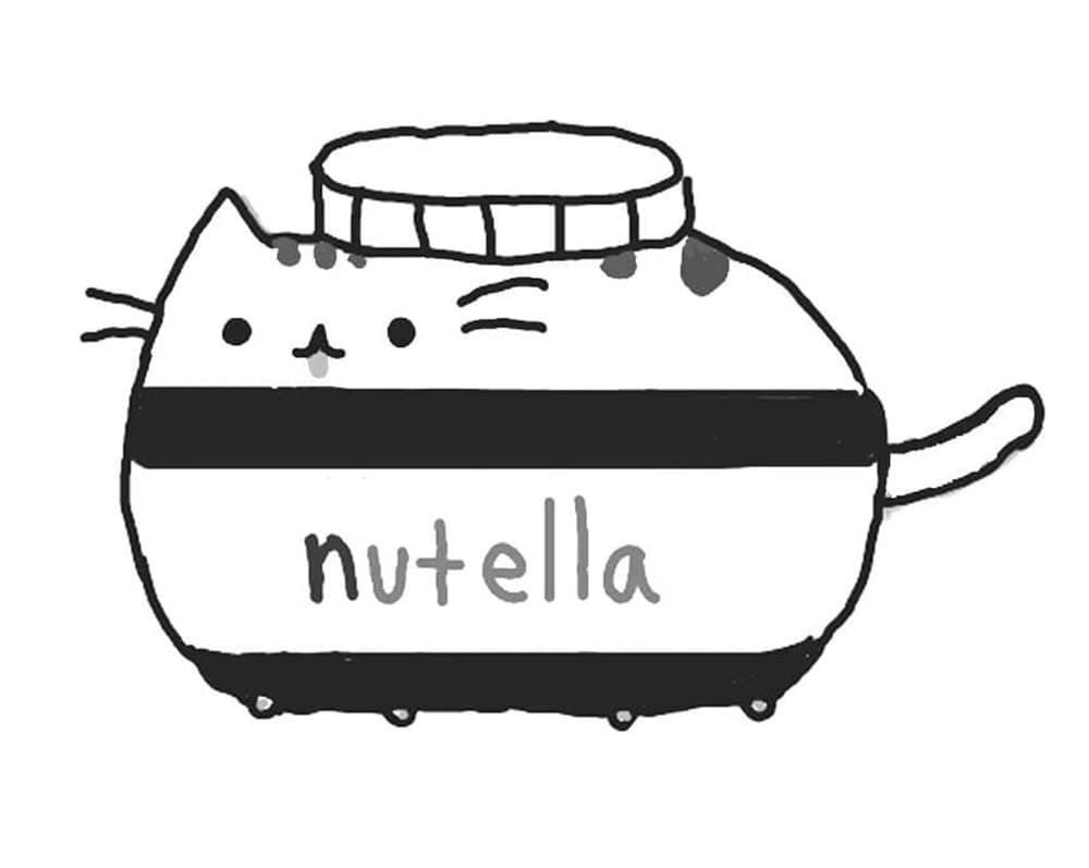 ζωγραφική Nutella Pusheen χαριτωμένη