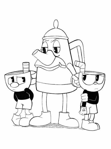 ζωγραφική Περίγραμμα εικόνας Cuphead