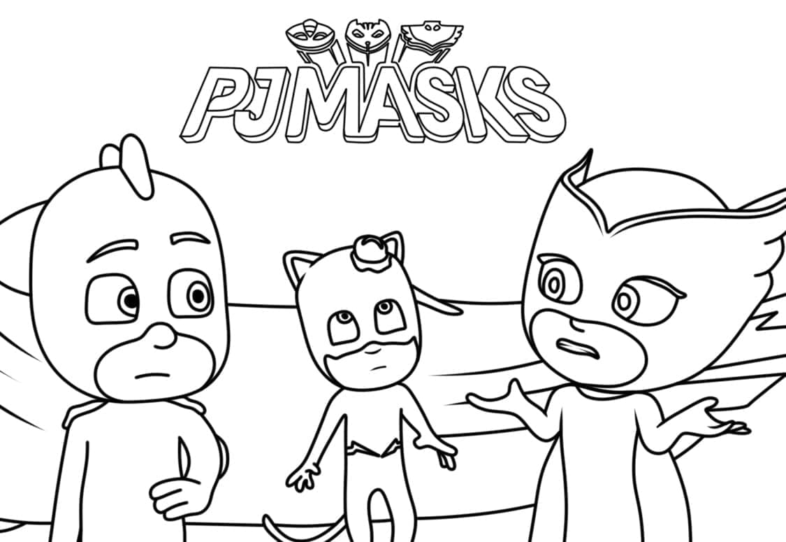 ζωγραφική PJ Masks πολύ χαριτωμένα
