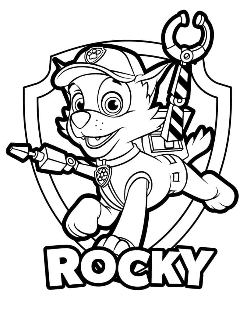 ζωγραφική Rocky από το Paw Patrol