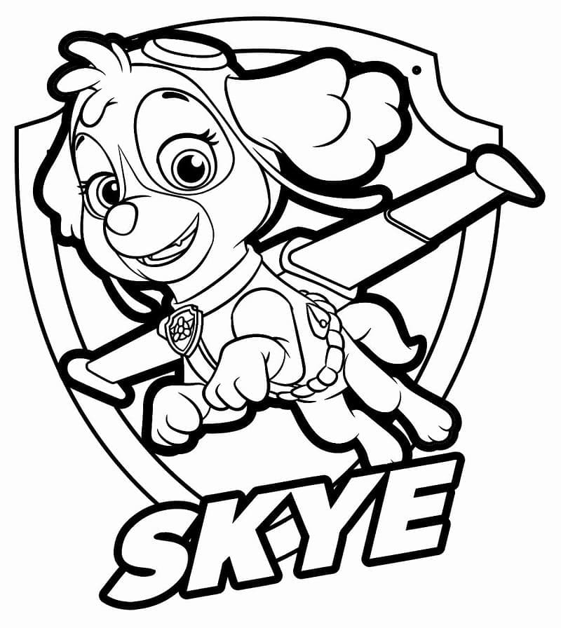 ζωγραφική Skye στο Paw Patrol