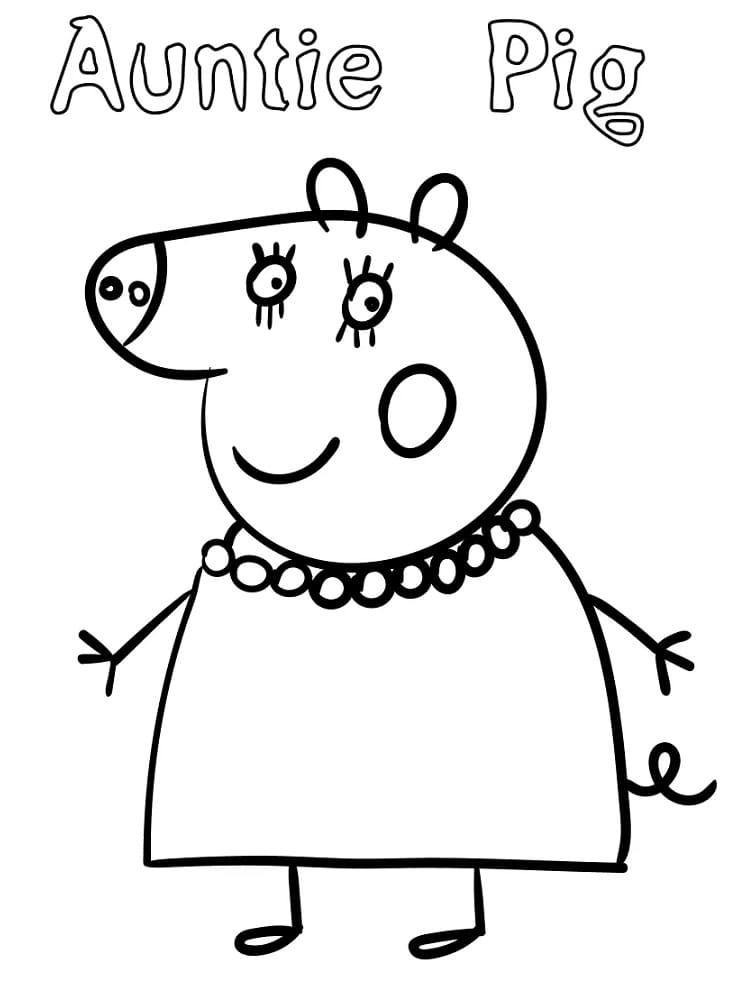 ζωγραφική Auntie Pig από την Peppa Pig