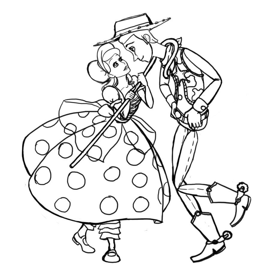 ζωγραφική Bo Peep και Woody Toy Story