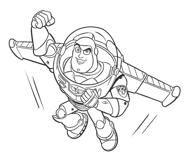ζωγραφική Buzz Lightyear πέταγμα