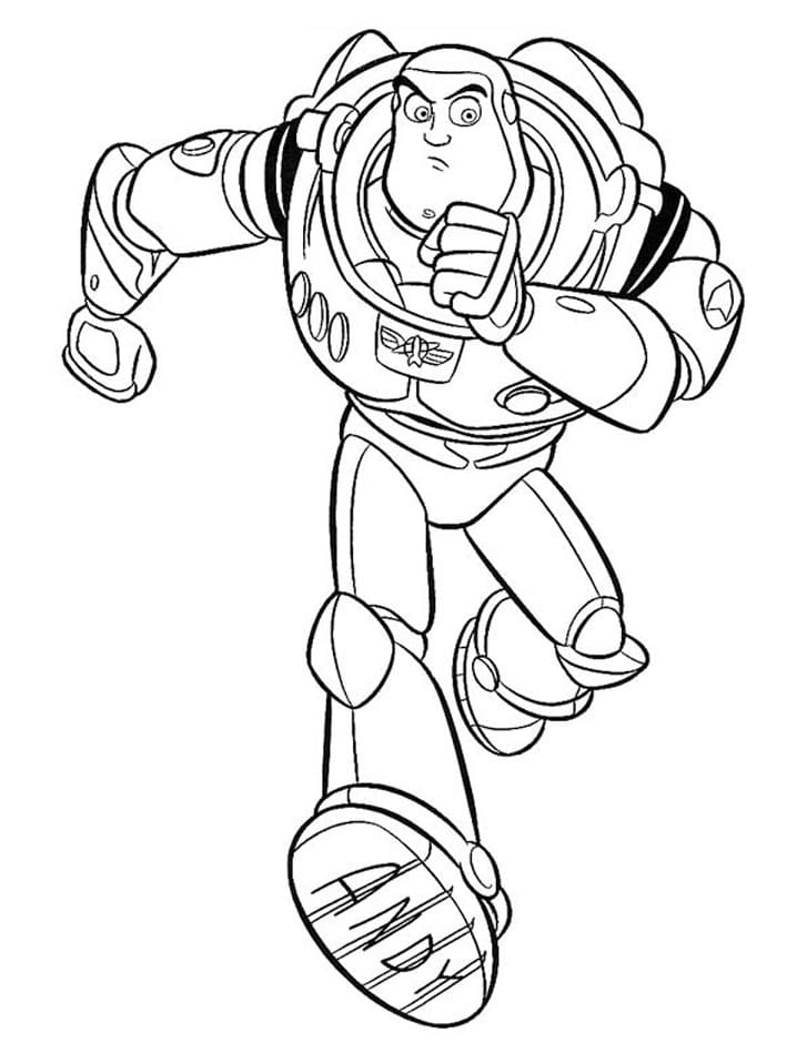 ζωγραφική Buzz Lightyear τρέξιμο