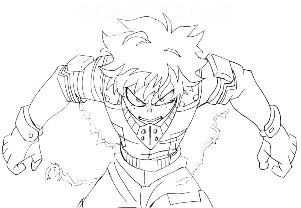 ζωγραφική Deku My Hero Academia