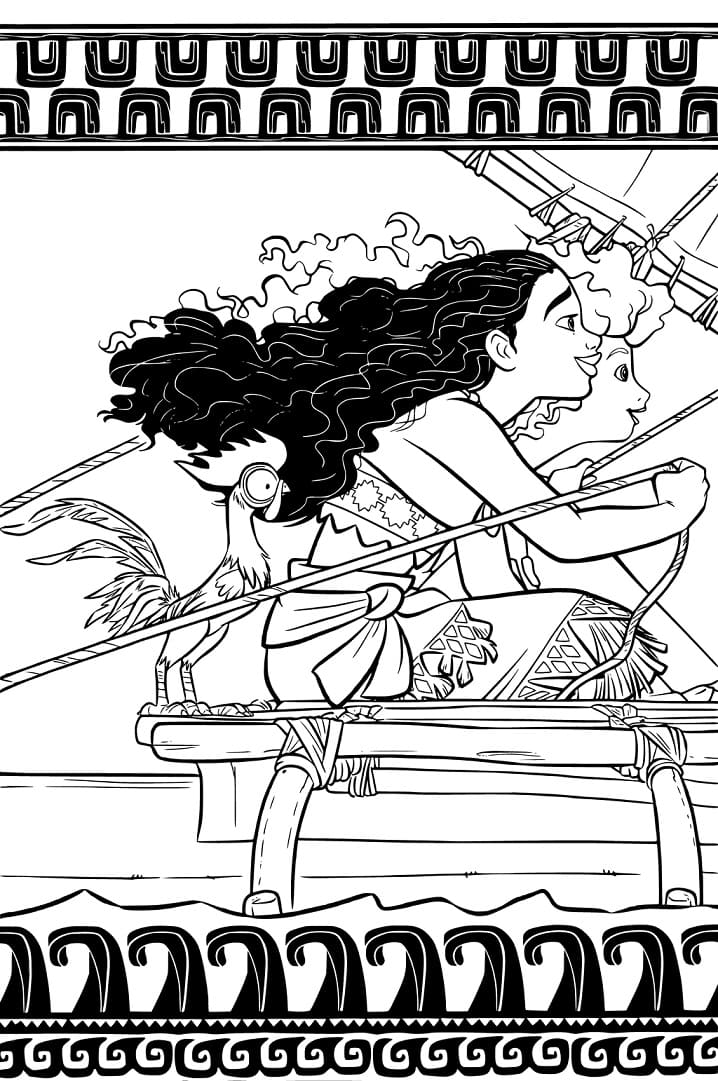 ζωγραφική Δωρεάν εκτυπώσιμη Moana