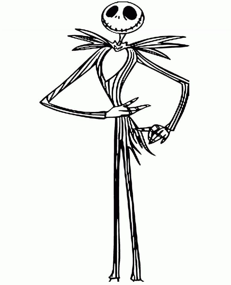 ζωγραφική Δωρεάν εκτυπώσιμο Jack Skellington