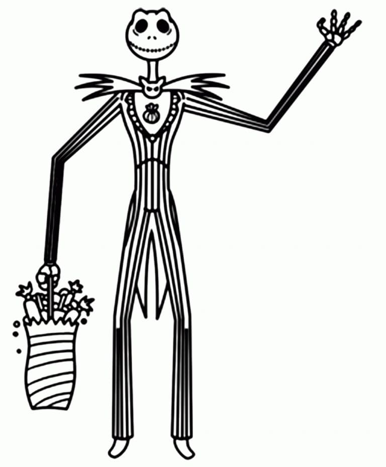 ζωγραφική Δωρεάν εκτυπώσιμο Jack Skellington