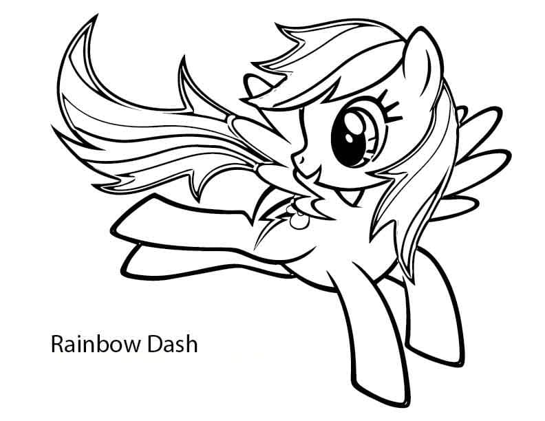 ζωγραφική Δωρεάν εκτυπώσιμο Rainbow Dash Μικρό μου πόνυ