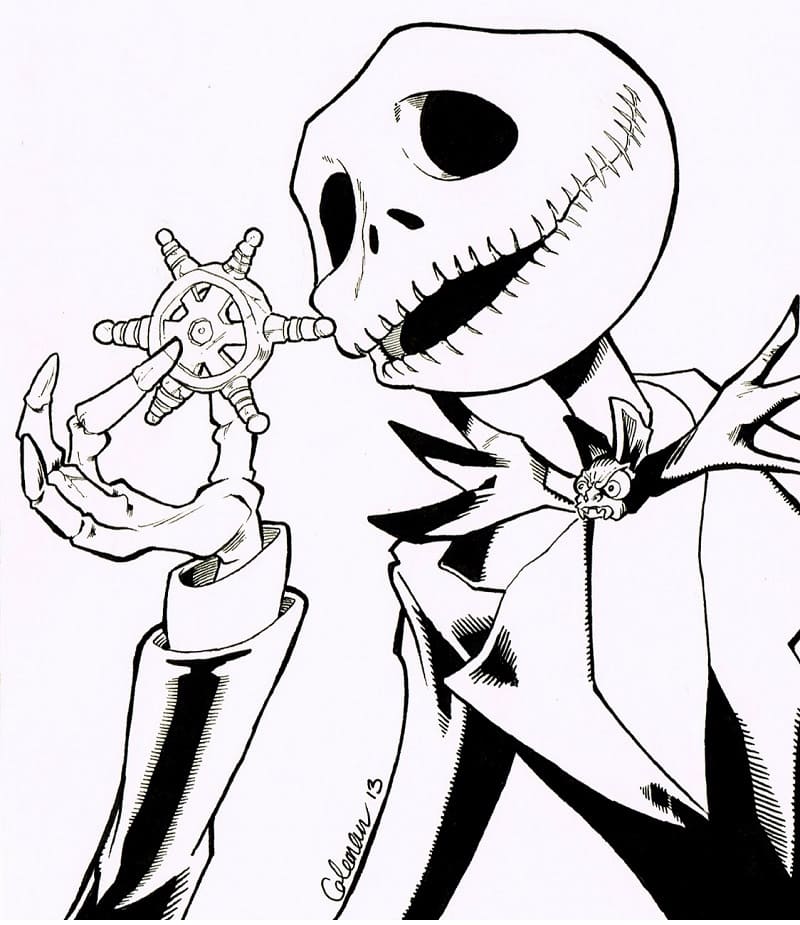 ζωγραφική Εκτυπώσιμο Jack Skellington
