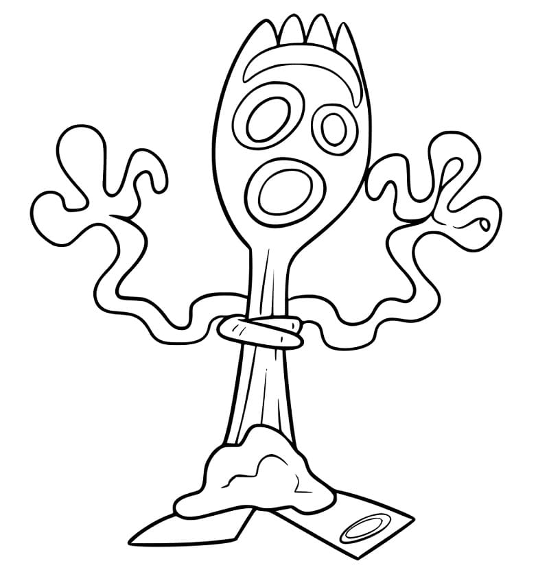 ζωγραφική Forky από την Disney Toy Story 4