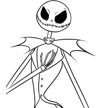 ζωγραφική Jack Skellington Δωρεάν Εκτύπωση