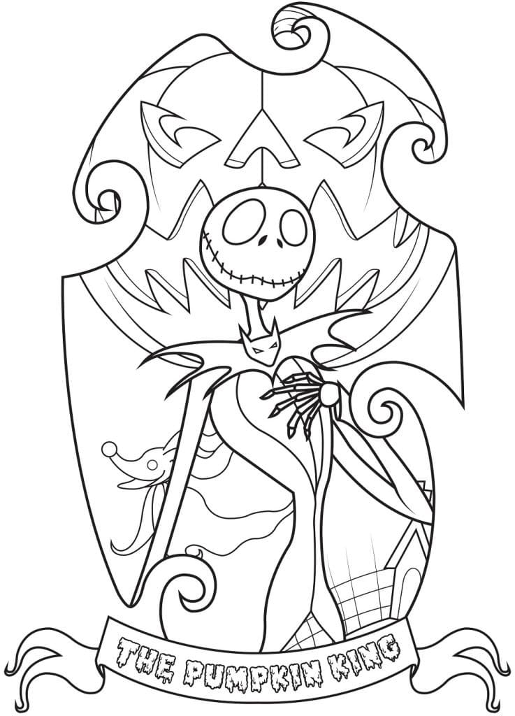 ζωγραφική Jack Skellington για χρωματισμό