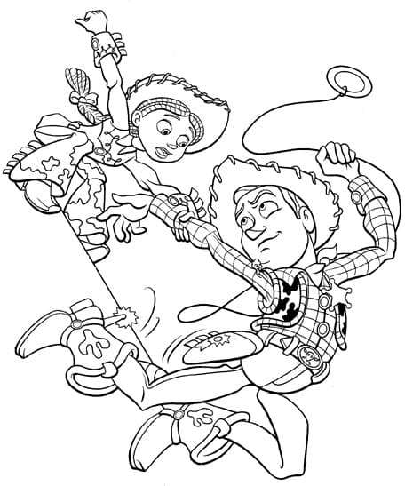 ζωγραφική Jessie και Woody για παιδί