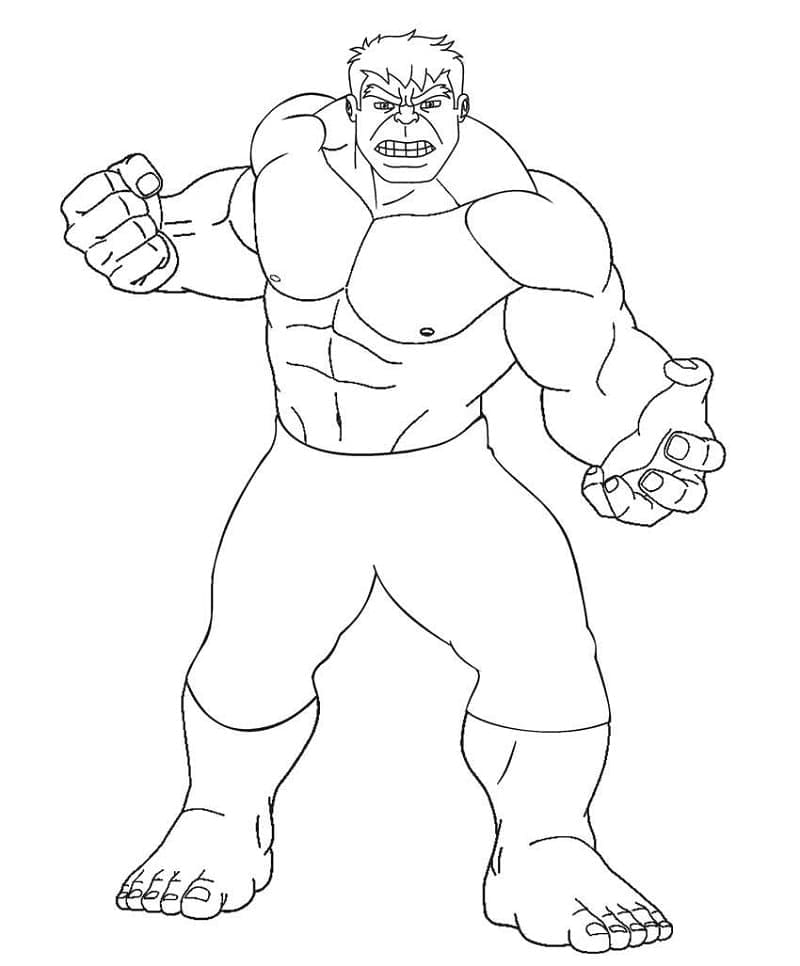 ζωγραφική Κινούμενα σχέδια Hulk Εκτυπώσιμο