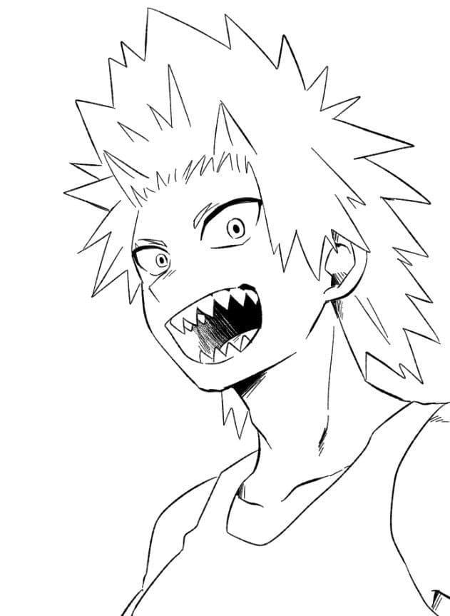 ζωγραφική Kirishima από το My Hero Academia