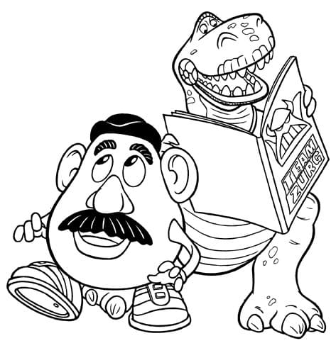 ζωγραφική Mr Potato Head και Rex Toy Story