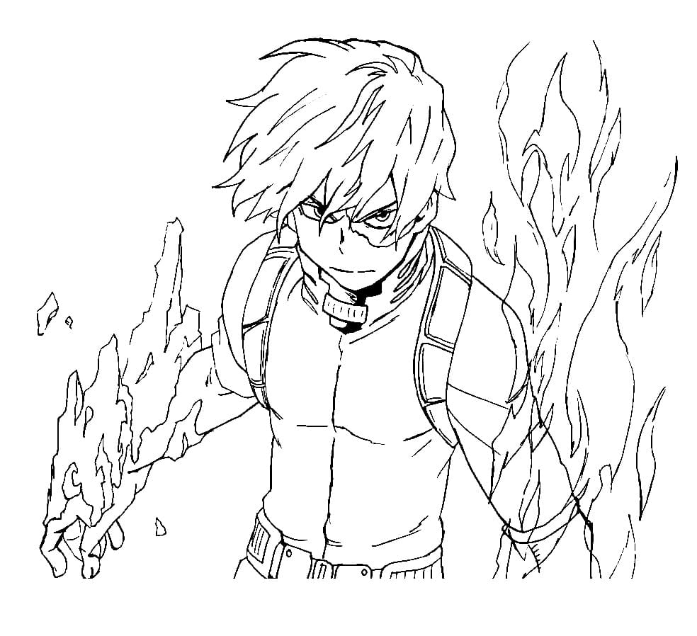 ζωγραφική My Hero Academia Todoroki