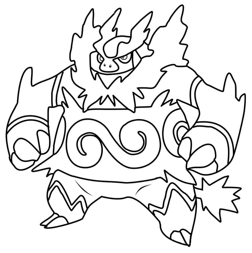 ζωγραφική Pokemon Emboar