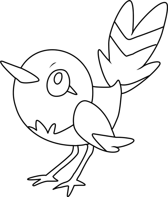 ζωγραφική Pokemon Fletchling