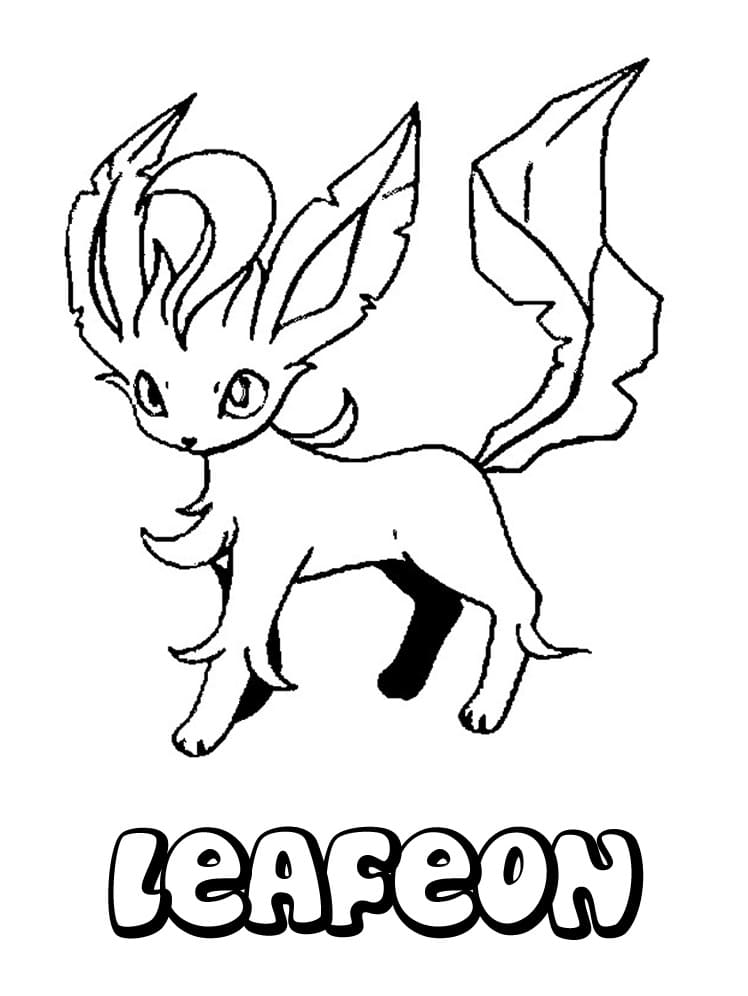 ζωγραφική Pokemon Leafeon