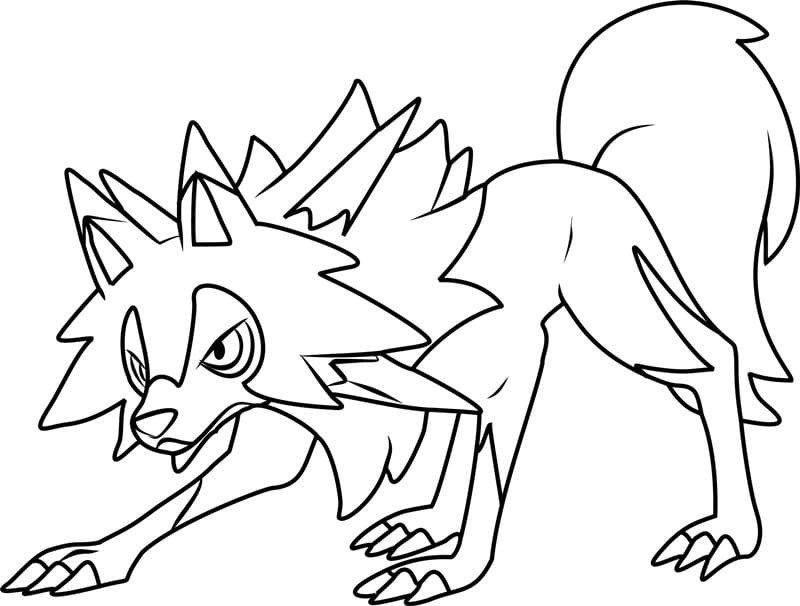 ζωγραφική Pokemon Lycanroc