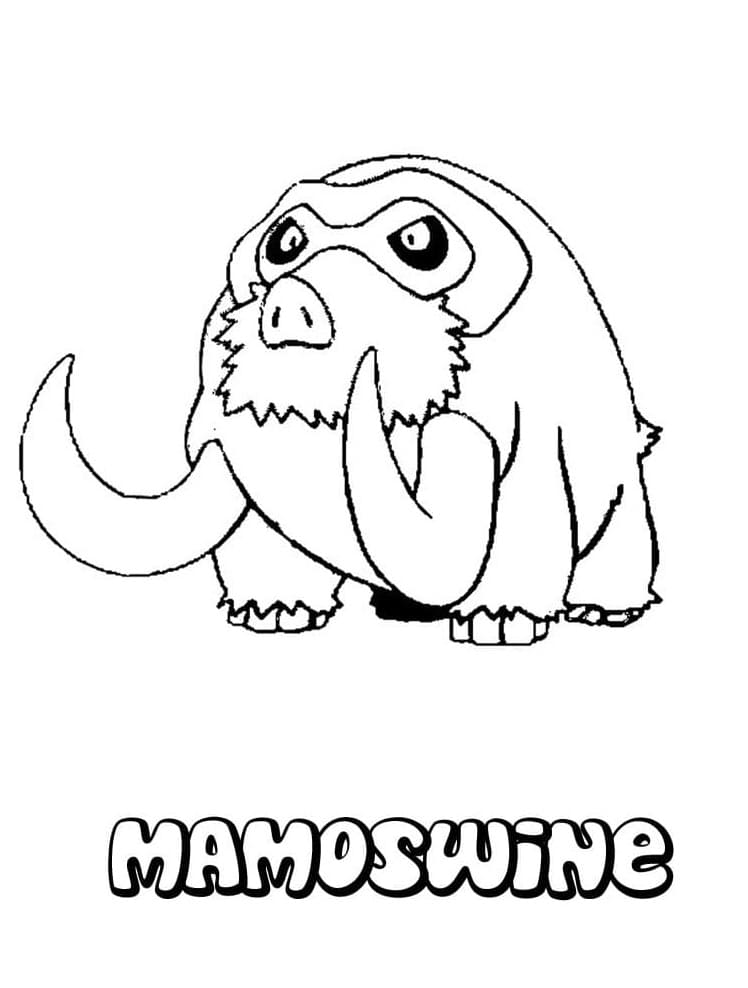 ζωγραφική Pokemon Mamoswine