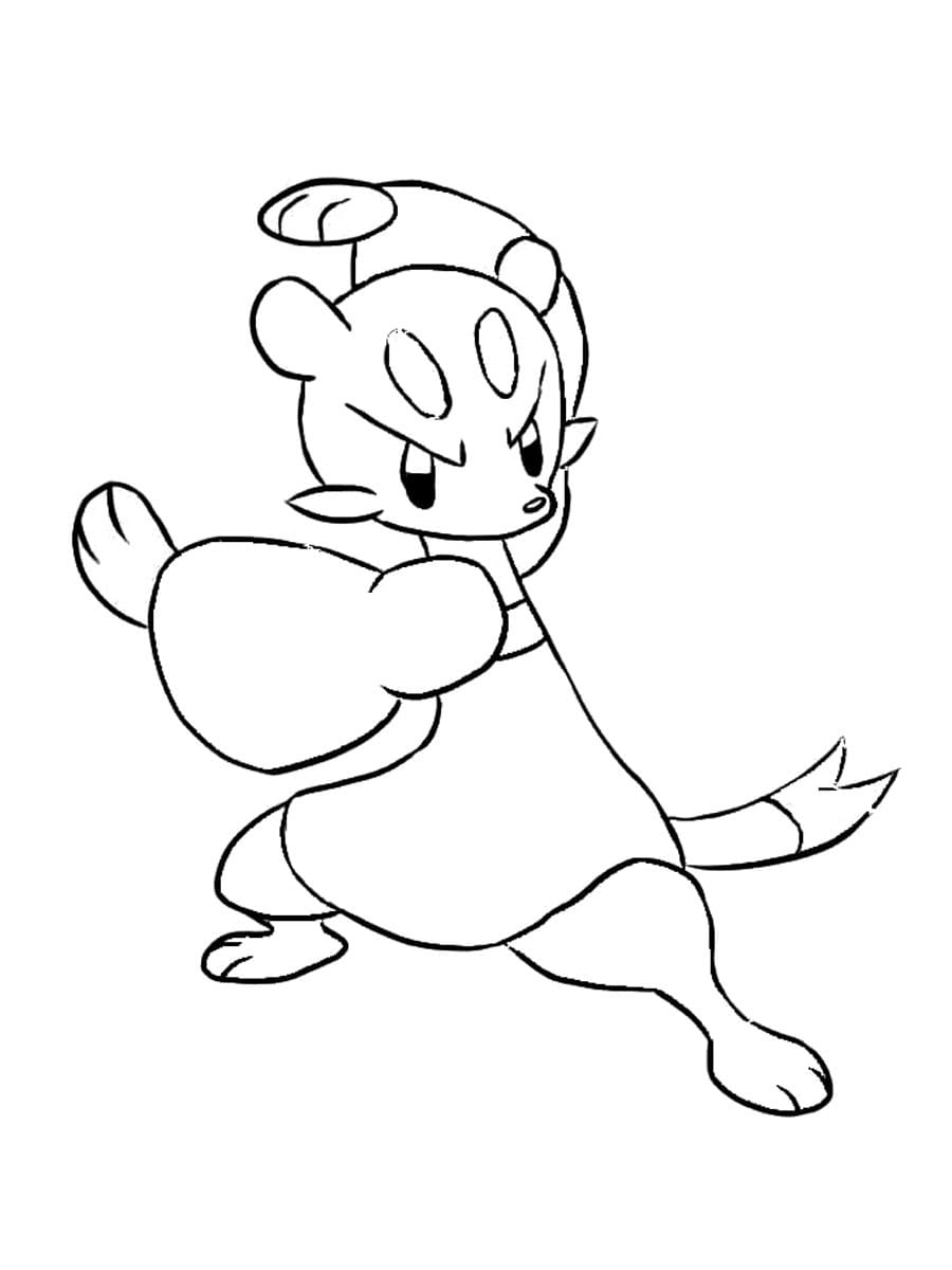 ζωγραφική Pokemon Mienfoo