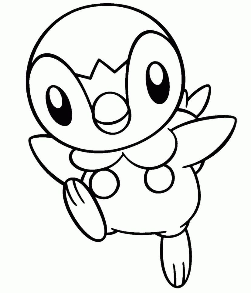 ζωγραφική Pokemon Piplup
