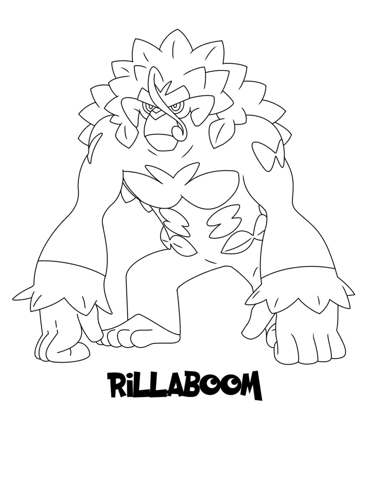 ζωγραφική Pokemon Rillaboom