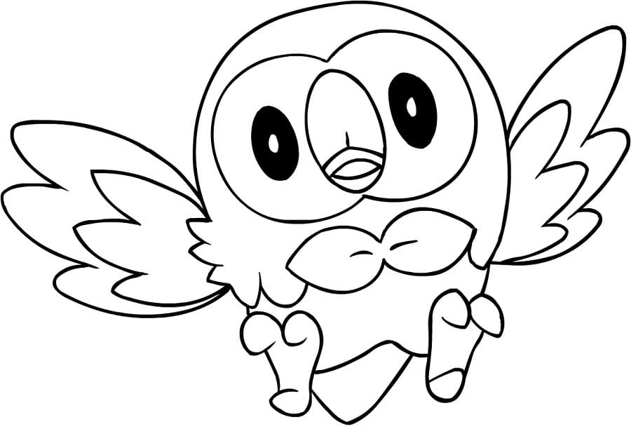 ζωγραφική Pokemon Rowlet