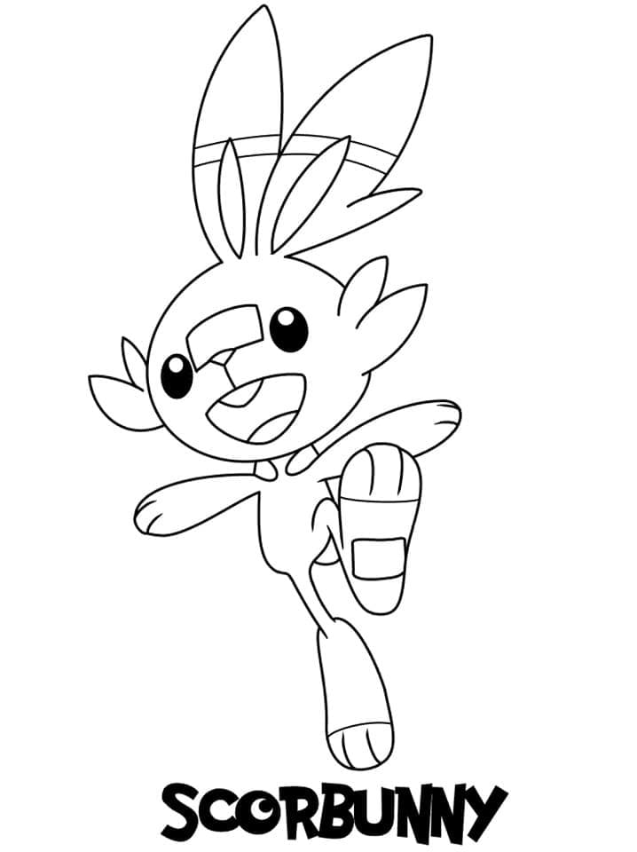 ζωγραφική Pokemon Scorbunny