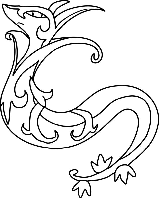ζωγραφική Pokemon Serperior