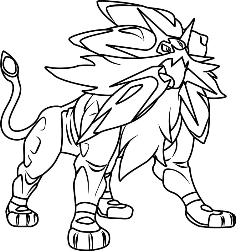 ζωγραφική Pokemon Solgaleo