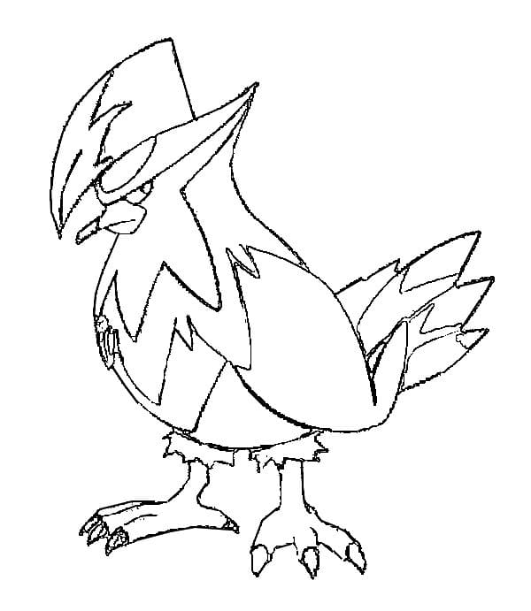 ζωγραφική Pokemon Staraptor