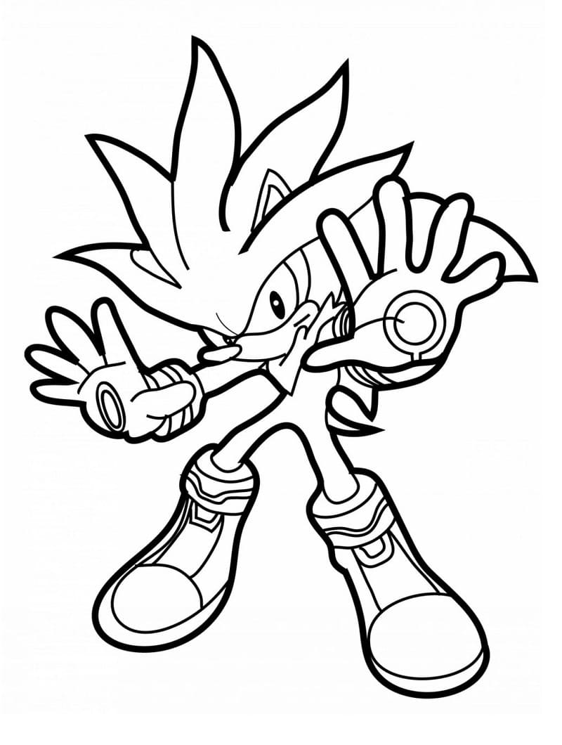 ζωγραφική Silver the Hedgehog από την Sonic