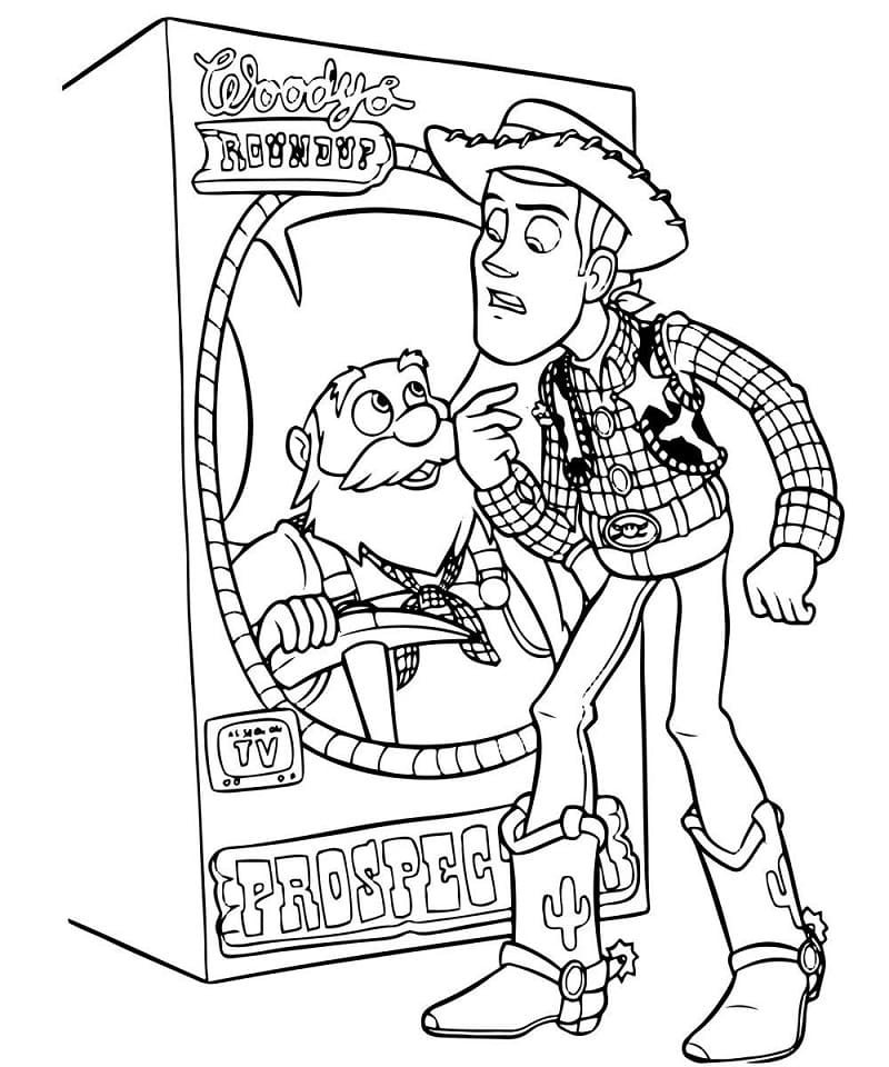 ζωγραφική Stinky Pete και Woody Toy Story