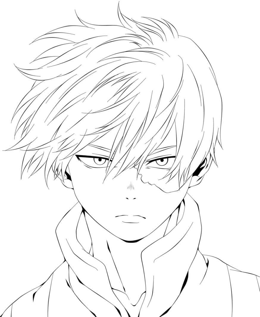 ζωγραφική Todoroki Shoto από το My Hero Academia