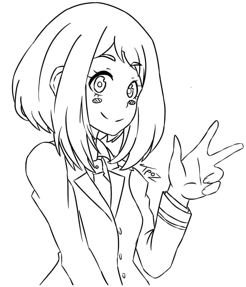 ζωγραφική Uraraka Ochako