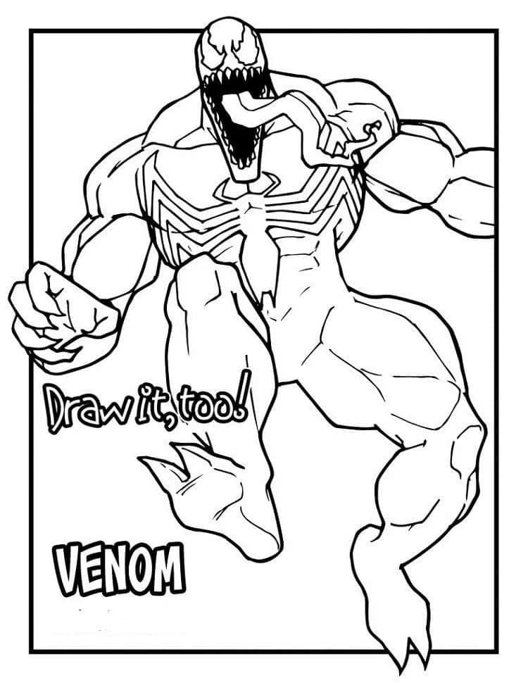 ζωγραφική Venom Εκτυπώσιμο Δωρεάν