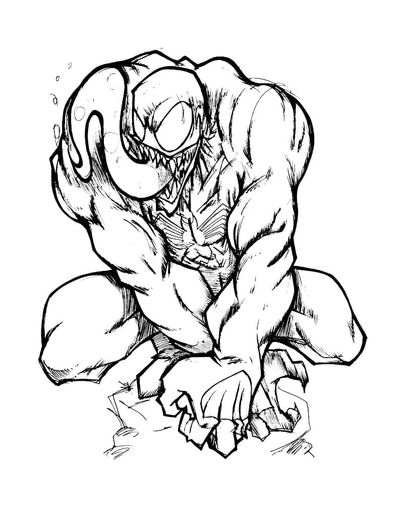 ζωγραφική Venom Εκτυπώσιμο για Παιδιά