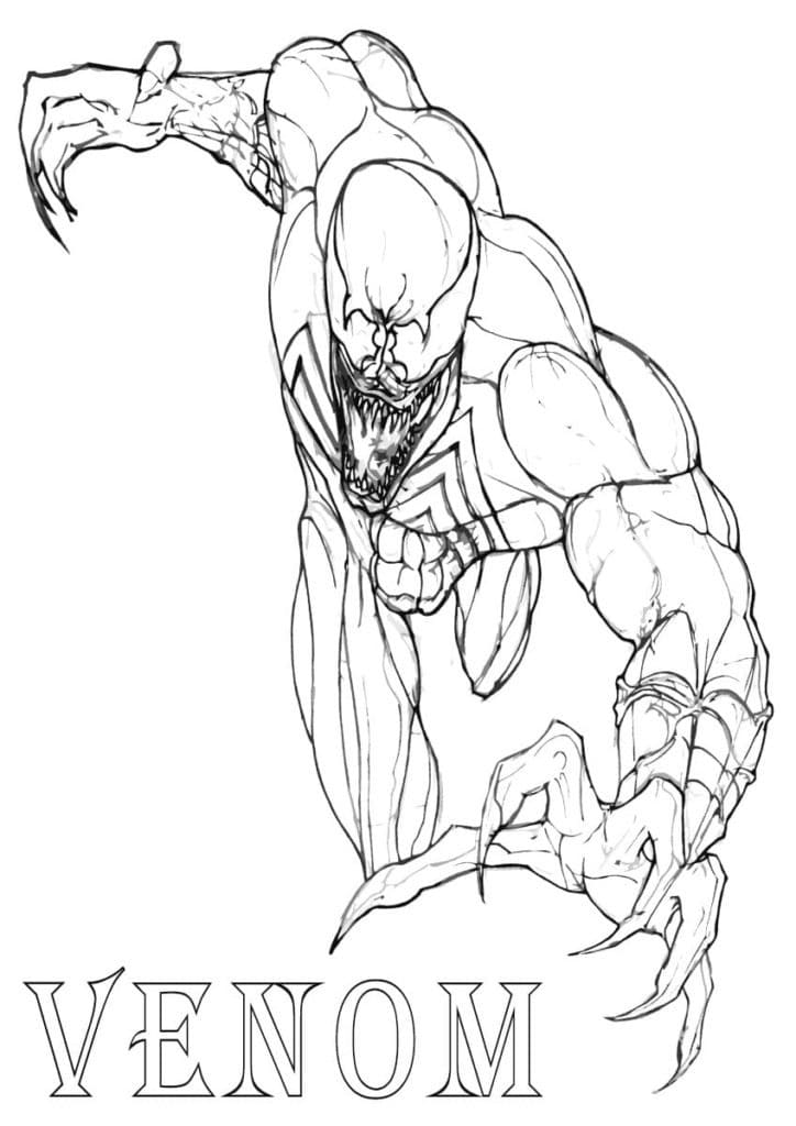 ζωγραφική Venom Επιτίθεται στον