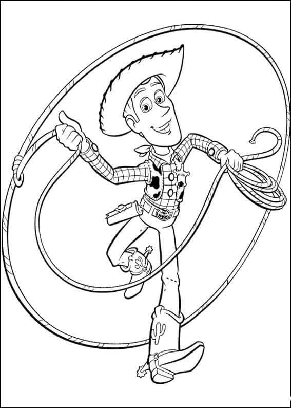 ζωγραφική Woody κρατήστε το σχοινί