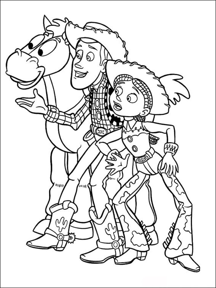 ζωγραφική Woody με Jessie και Bullseye