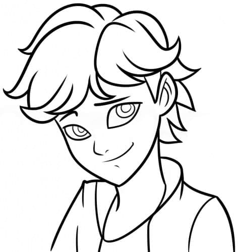 ζωγραφική Adrien Agreste από το Miraculous Ladybug