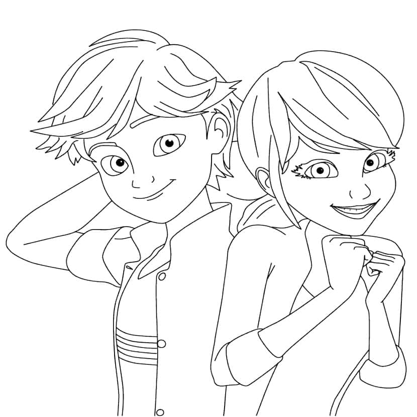 ζωγραφική Adrien Agreste και Marinette
