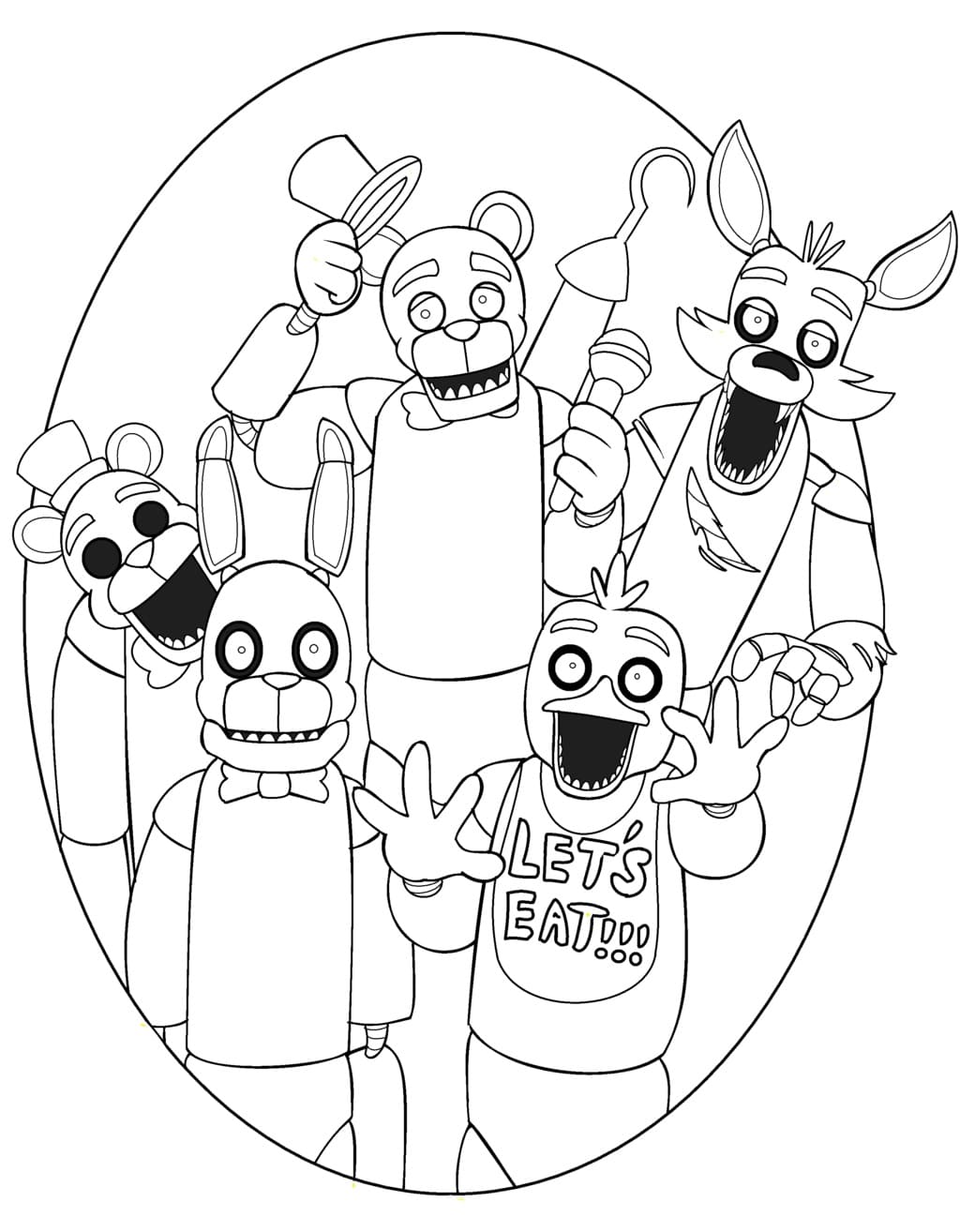 ζωγραφική Animatronics FNAF