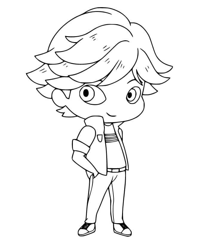 ζωγραφική Chibi Adrien Agreste Δωρεάν